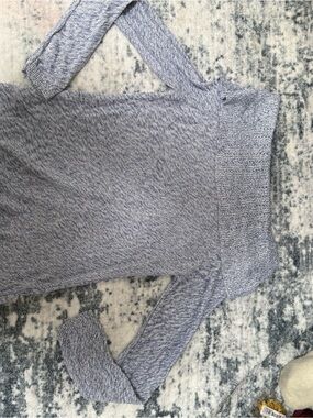 Soft Knit Women's Crewneck Sweater in Blue Tinsel